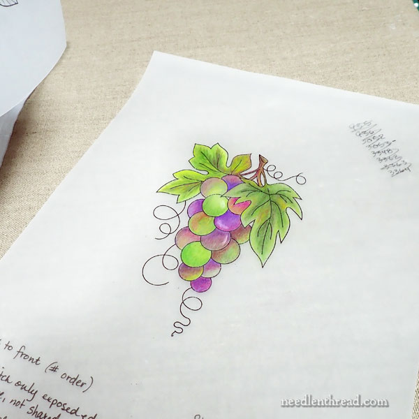 How to Embroider Grapes