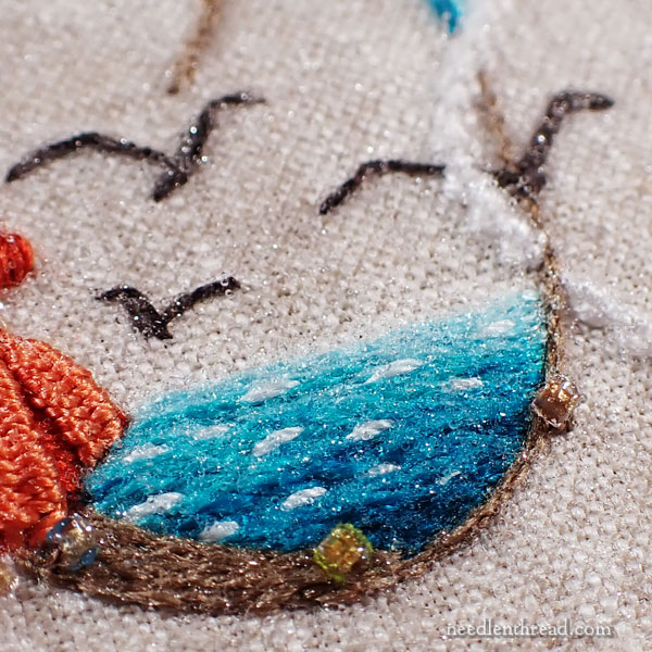 Sea to Stitch Monogram on Needle 'n Thread - finished embroidery