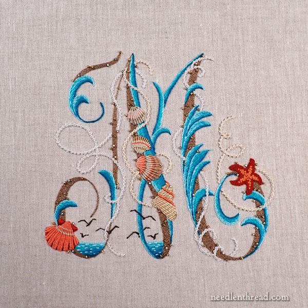 Sea to Stitch – Finished Monogram! –