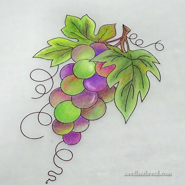 embroidered grapes - basic fillings