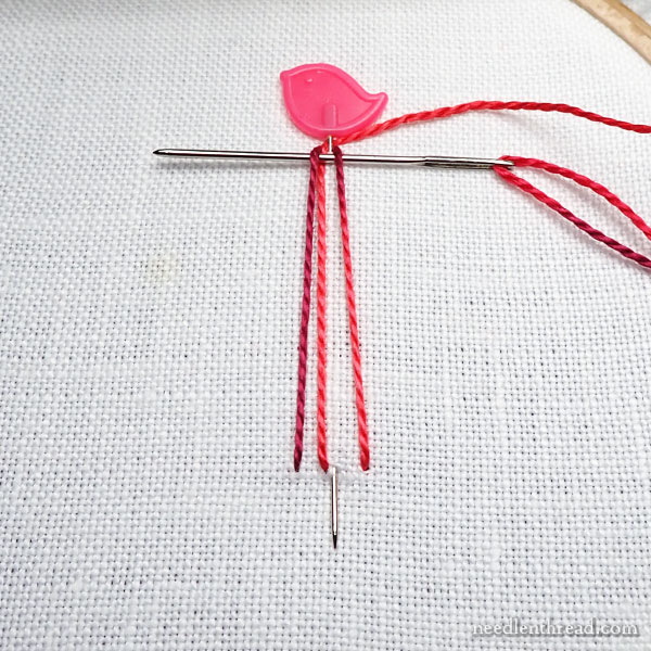 Rolled Woven Picot - embroidery stitch