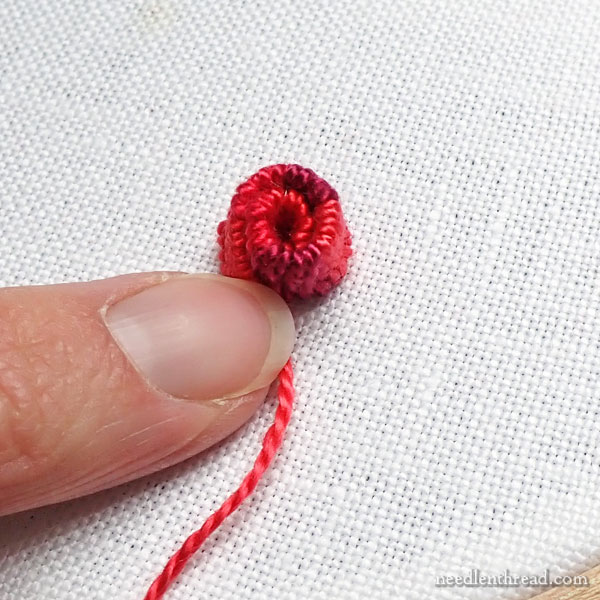 Rolled Woven Picot - embroidery stitch