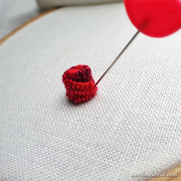Rolled Woven Picot - embroidery stitch