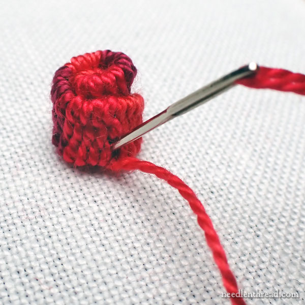 Rolled Woven Picot - embroidery stitch