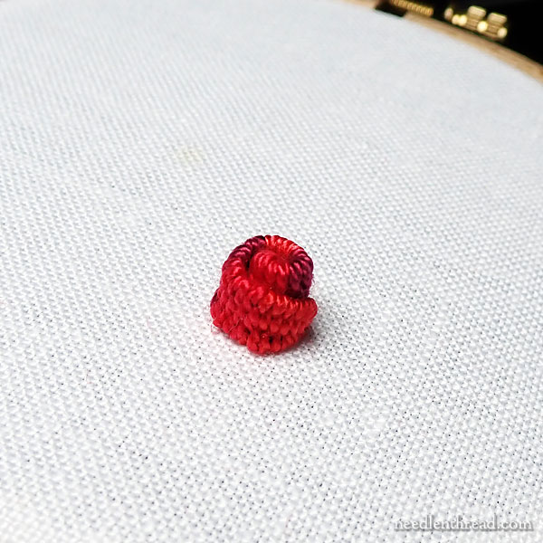 Rolled Woven Picot - embroidery stitch
