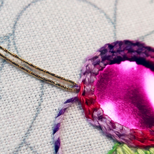 how to embroidery grapes - last grapes
