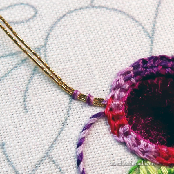 how to embroidery grapes - last grapes