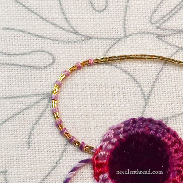 how to embroidery grapes - last grapes