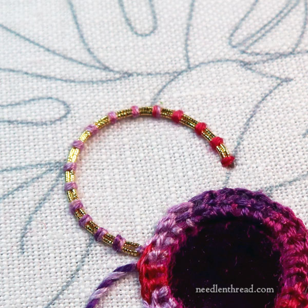 how to embroidery grapes - last grapes