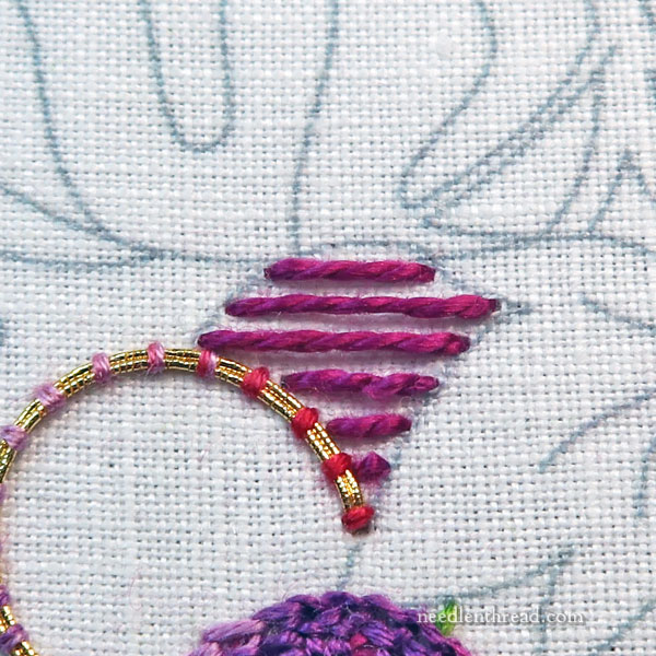 how to embroidery grapes - last grapes