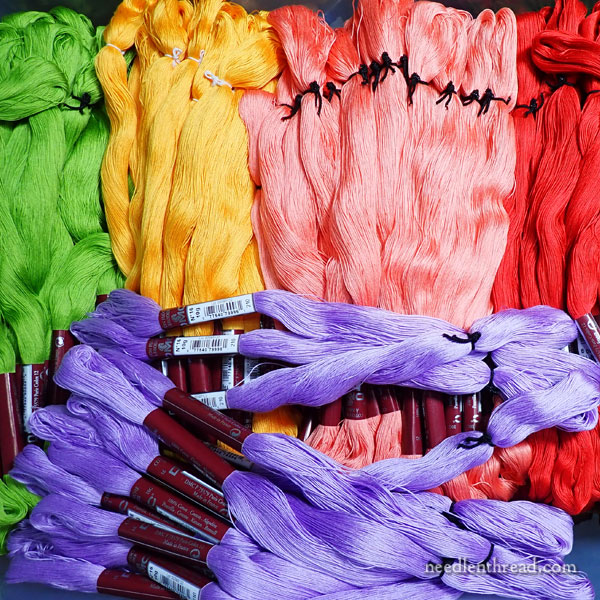 Floche embroidery thread for thread packs
