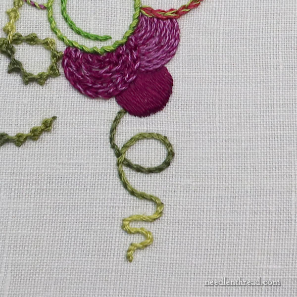 How to Embroider Grapes - the Bunch