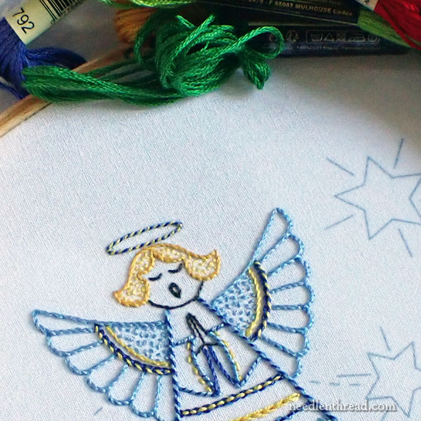 Glad Tidings Angel embroidery