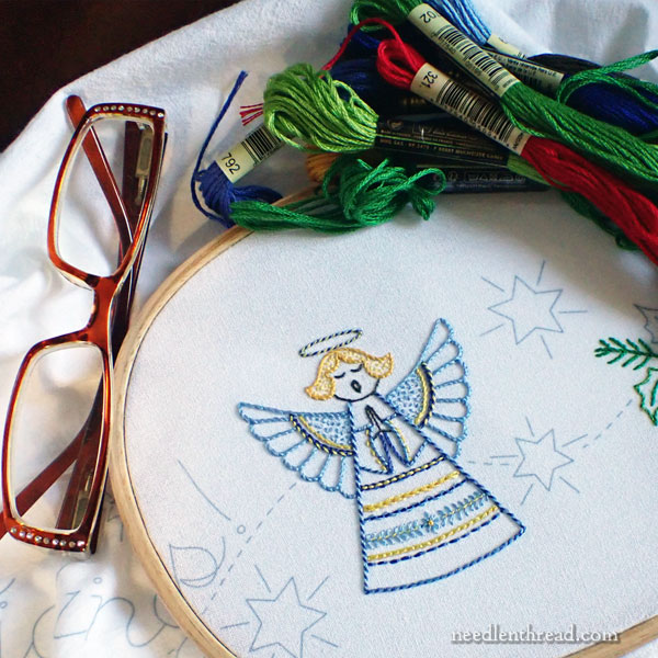 Glad Tidings Angel embroidery