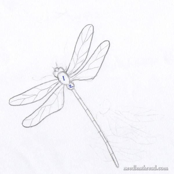 How to Embroider a Dragonfly part 1