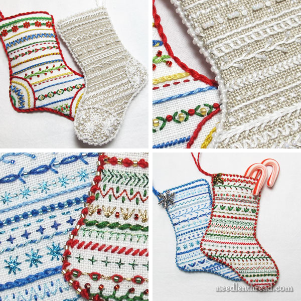 Stocking embroidery kit & stocking ornament