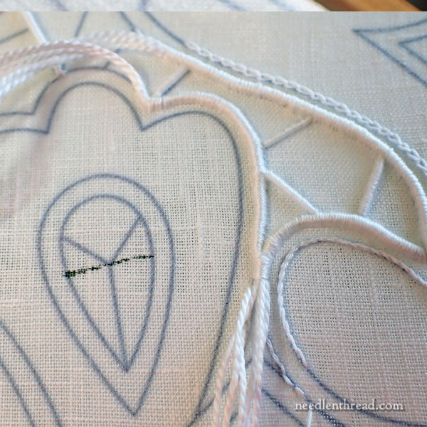 Cutwork altar cloths with trailing