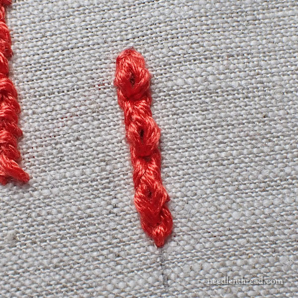 Experimenting with embroidery stitches