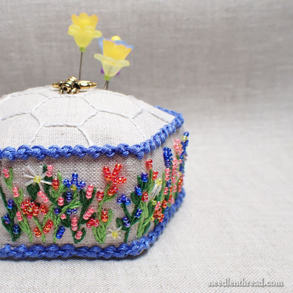 Stitch Snippets: Bee-Jeweled Pincushion, Introduction –