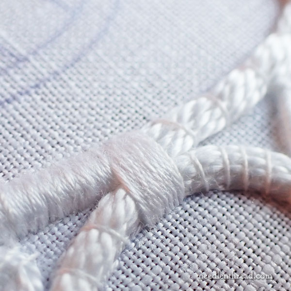 Whitework, cutwork on linen for altar cloths