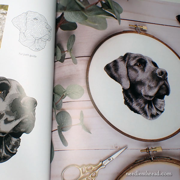 Pet Portrait Embroidery by Michelle Staub