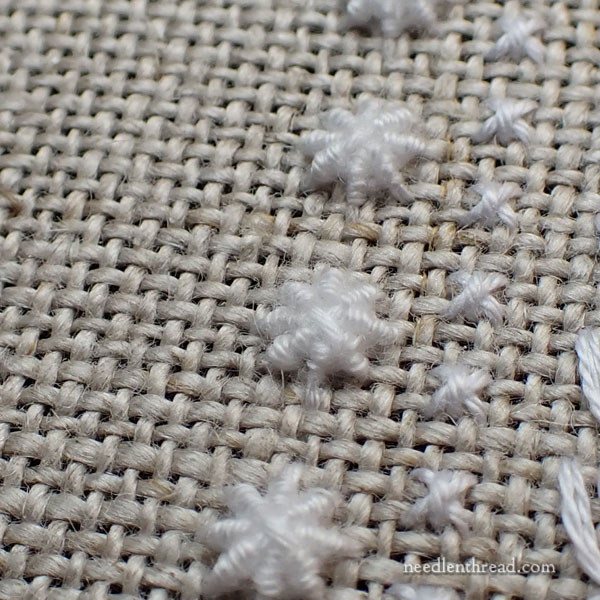 Cotton stitch samples