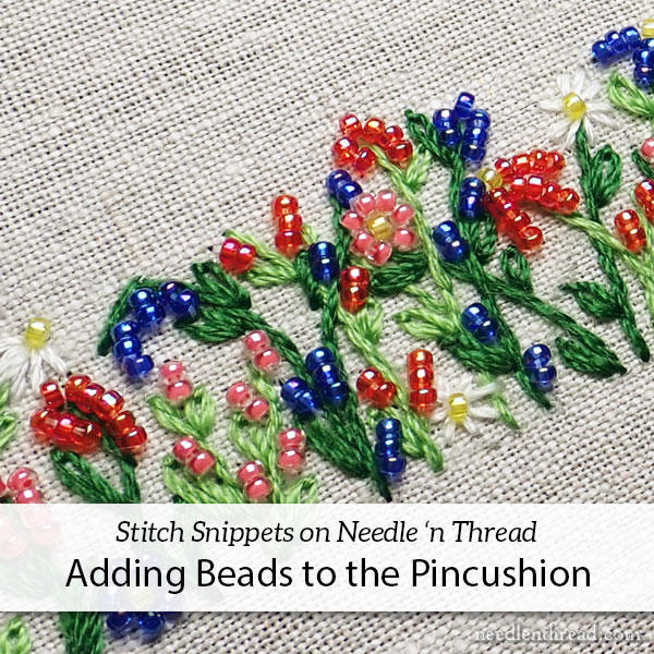 Floral Bead Embroidery Brooch Tutorial Using Aida Cloth / The