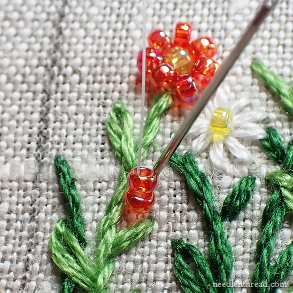 Beading embroidery and cross stitch: how to add bling to your