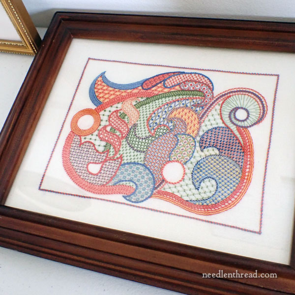 Framing embroidery pieces