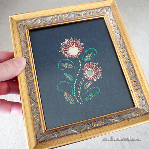 Framing embroidery pieces