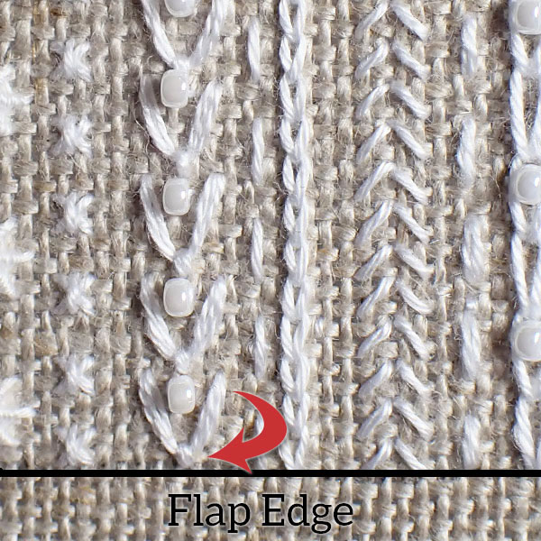 Cotton Quarter embroidered sampler bands F - J