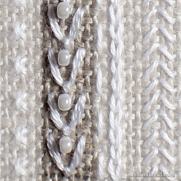 Cotton Quarter embroidered sampler bands F - J