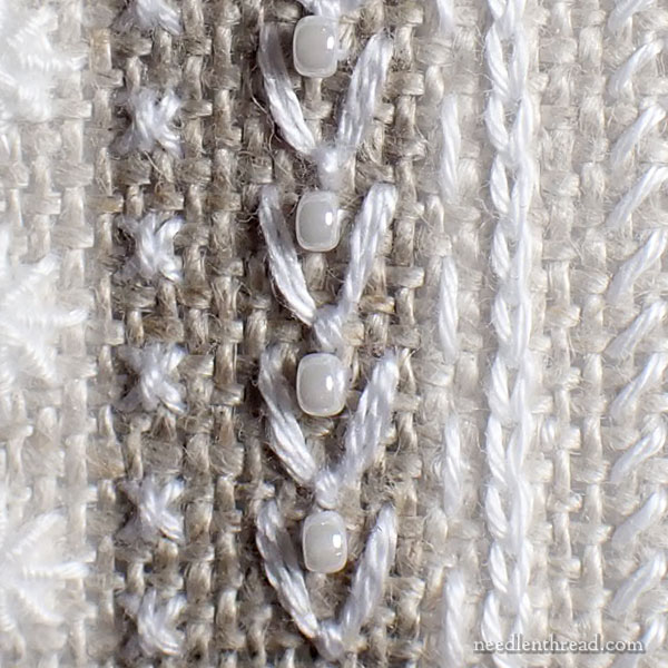 Cotton Quarter embroidered sampler bands F - J