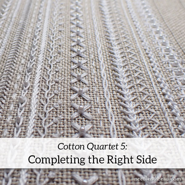 Cotton Quartet 5: Finishing the Right Side of the Sampler