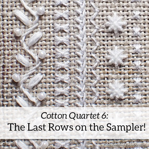 Cotton Quartet 6: The Final Rows on the Sampler Cover