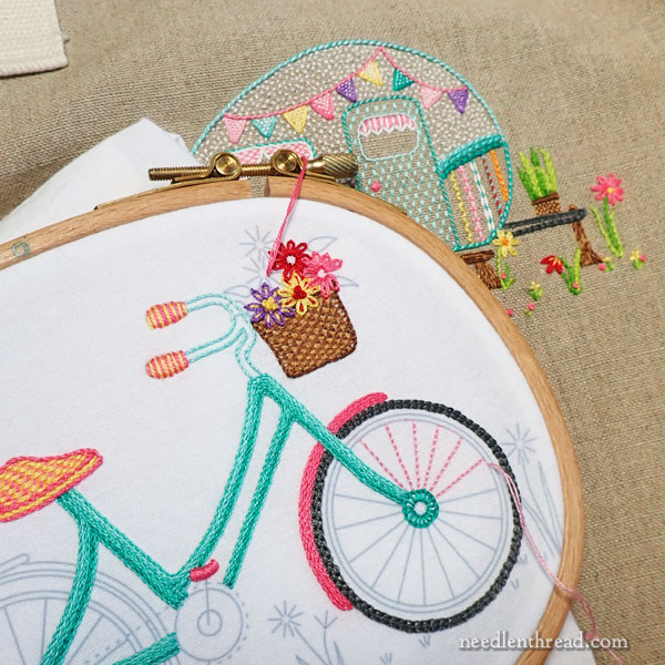 Summer Wheels embroidery design - bike