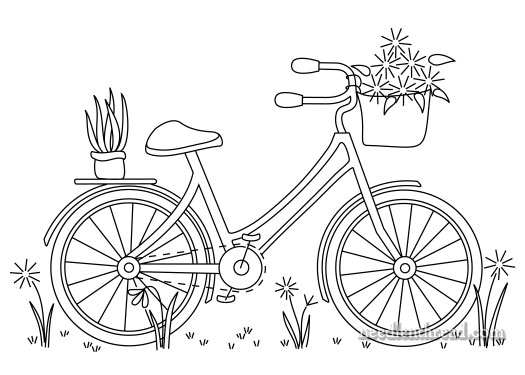 Summer Wheels embroidery design - bike