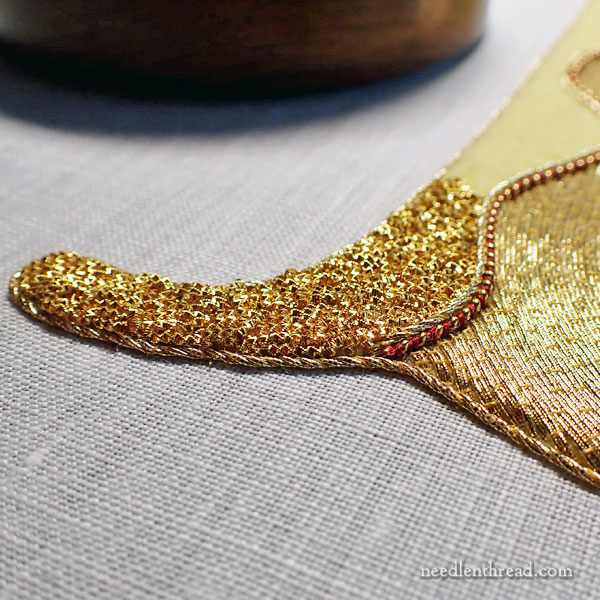 Goldwork Altar Cover lettering
