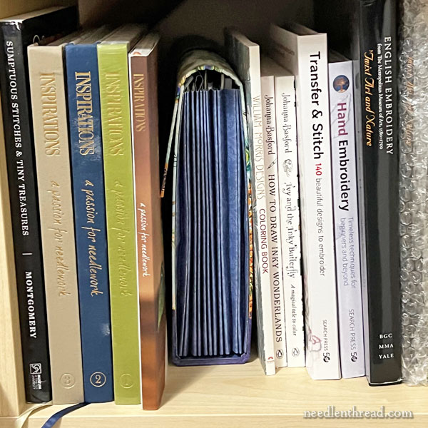 Needlework Books on Shelves