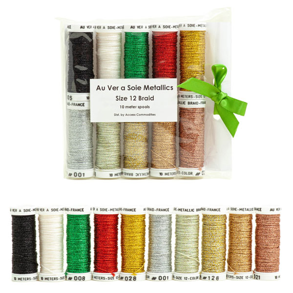 Au Ver a Soie Metallic Thread kits - Holiday Collection