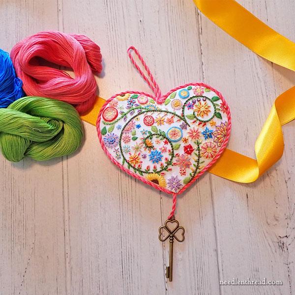 Key to My Heart Embroidery Project