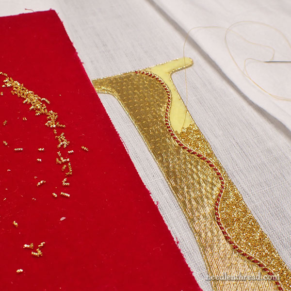 Chip work on goldwork altar cloths