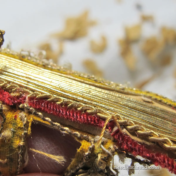 Picking apart goldwork embroidery