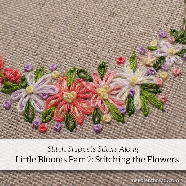 Finished 10″ Floral Embroidery With Frame And Stand - Stitch Palettes