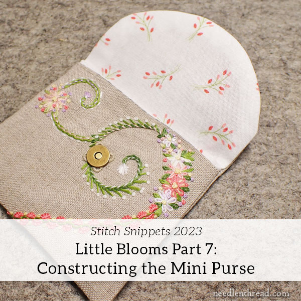 Little Blooms - Construction of embroidered purse