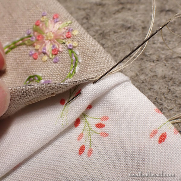 Sewing up the pouch - Little Bloom