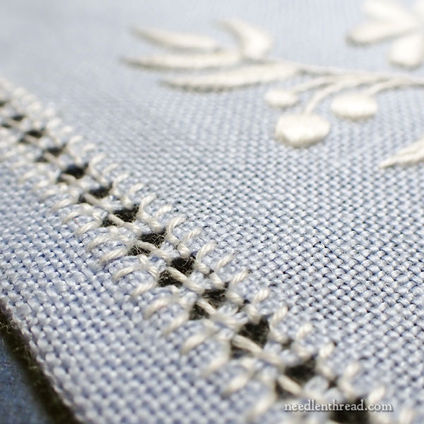 Sweet Marguerite: Whitework and Hemstitch embroidery