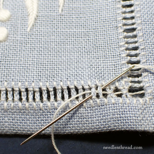 Sweet Marguerite: Whitework and Hemstitch embroidery