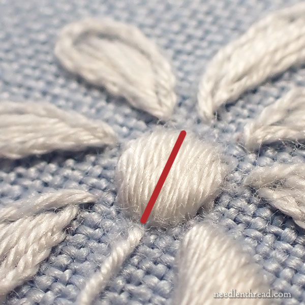 Sweet Marguerite Stitch Snippet Satin Stitch