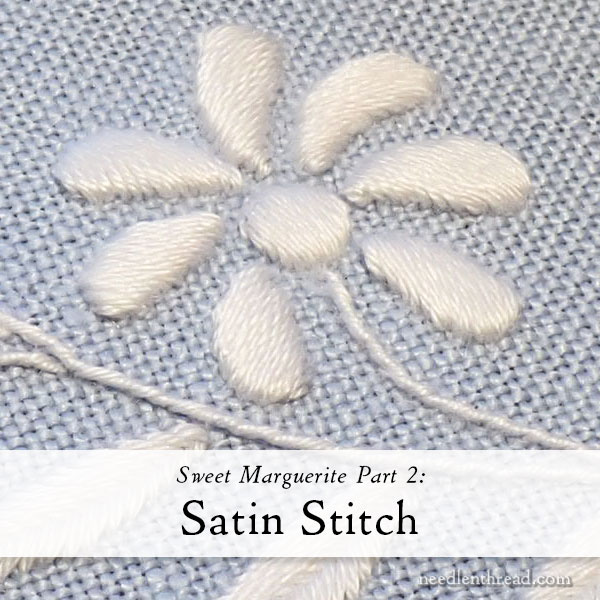Sweet Marguerite Stitch Snippet Satin Stitch